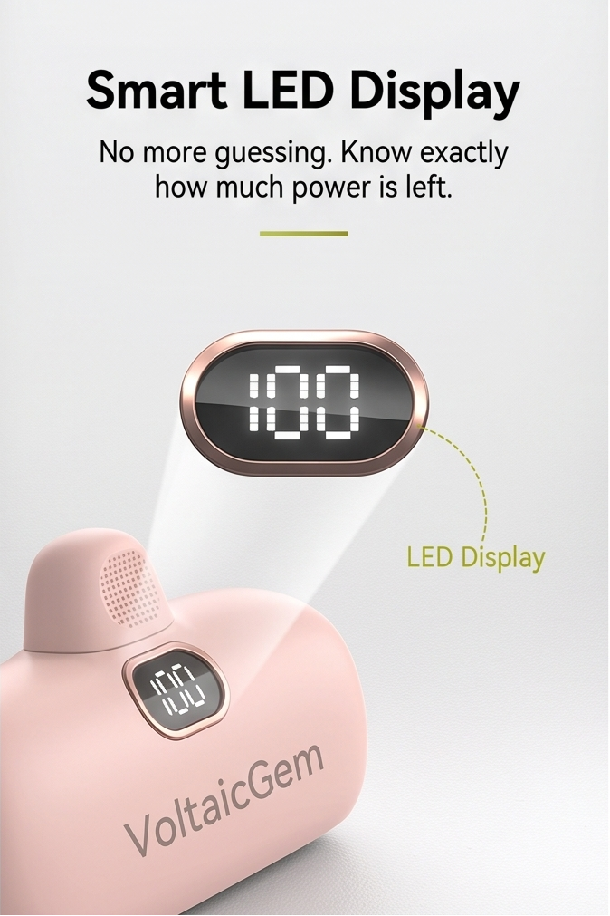 VoltaicGem™ Mini Portable Charger (5000mAh)