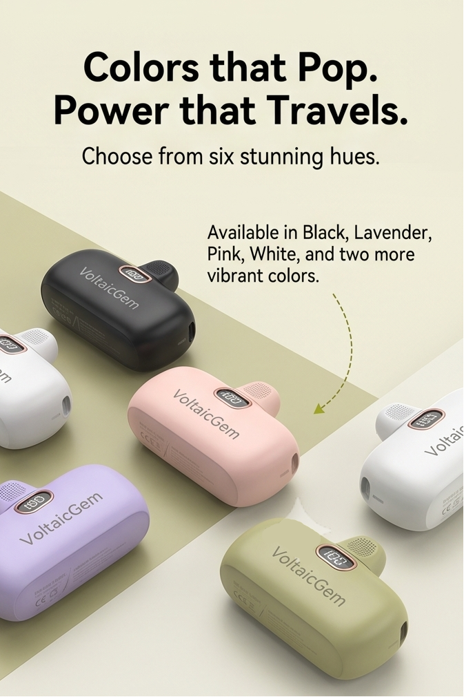 VoltaicGem™ Mini Portable Charger (5000mAh)