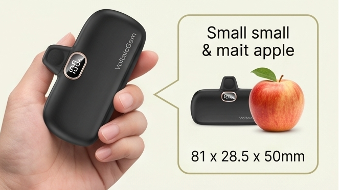 VoltaicGem™ Mini Portable Charger (5000mAh)